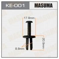 Клипса пластиковая MASUMA KE-001 FX6NX Q 1422886940