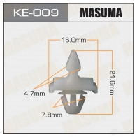 Клипса пластиковая MASUMA KE-009 A QS0IC2 1422886895
