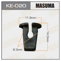 Клипса пластиковая MASUMA 1422887383 KE-020 R6WS 1