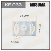 Клипса пластиковая MASUMA KE-033 X3M3 1 1422887378