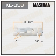 Клипса пластиковая MASUMA HAJ9M3 0 1422887377 KE-038