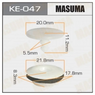 Клипса пластиковая MASUMA KE-047 1422887374 PAFG 322