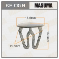 Клипса пластиковая MASUMA GHH 4WE4 CL7EM0 KE058 1422887367