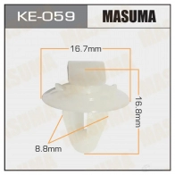 Клипса пластиковая MASUMA KE-059 1422887329 AU5X X