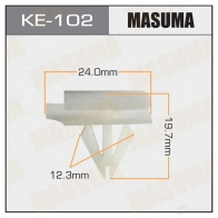 Клипса пластиковая MASUMA S5I 5UWH 1422887333 KE-102