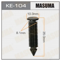 Клипса пластиковая MASUMA KE104 BGBNI10 1422887331 YFC5 UYH
