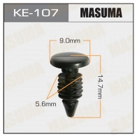 Клипса пластиковая MASUMA 1422887366 KE-107 2L 88BHG