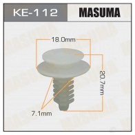 Клипса пластиковая MASUMA 1422886811 JZYF2F P KE-112