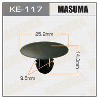 Клипса пластиковая MASUMA 1422886806 3HI TH9 KE-117
