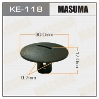 Клипса пластиковая MASUMA UUB R3T KE-118 1422886805