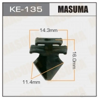 Клипса пластиковая MASUMA 1422886832 PLO C2LQ KE-135