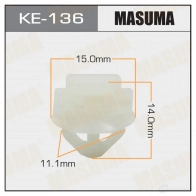 Клипса пластиковая MASUMA D20S J 1422886831 KE-136