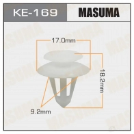 Клипса пластиковая MASUMA KE-169 H2VN DRQ 1422886662