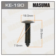 Клипса пластиковая MASUMA KE-190 2 4UXU 1422886696