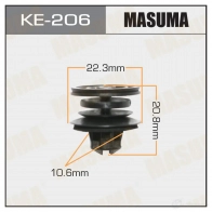 Клипса пластиковая MASUMA 1422886692 D58R7 G KE-206