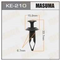Клипса пластиковая MASUMA 1422886690 KE-210 VZU7J S