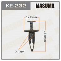 Клипса пластиковая MASUMA KE-232 1422886680 0L C5S6R