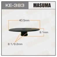 Клипса пластиковая MASUMA KE-383 1422886705 GRJONY T