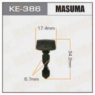 Клипса пластиковая MASUMA KE-386 LVCK 9NU 1422886702