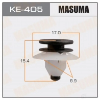 Клипса пластиковая MASUMA E6E HD 1422886725 KE-405