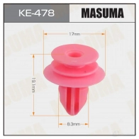 Клипса пластиковая MASUMA 1439697382 KE-478 RDF9 UD