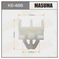 Клипса пластиковая MASUMA 1439697390 1Y4C BW5 KE-486