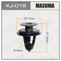 Клипса пластиковая MASUMA 1422886755 KJ-018 BG FM8F
