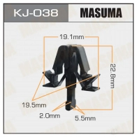 Клипса пластиковая MASUMA 1422886749 Y OGNSLO KJ-038