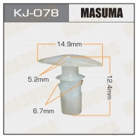Клипса пластиковая MASUMA 4YG CYSC 1422886740 KJ-078
