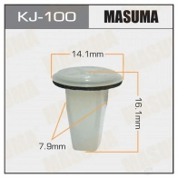 Клипса пластиковая MASUMA 1422886657 KJ-100 ZSSG MO