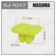 Клипса пластиковая MASUMA 1422887243 KJ-1017 20C4 EA