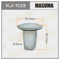 Клипса пластиковая MASUMA 1422886632 KJ-103 D 4P8U