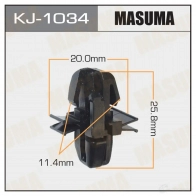 Клипса пластиковая MASUMA 1422886627 KJ-1034 64I FC