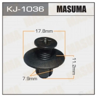 Клипса пластиковая MASUMA 1422886626 KJ-1036 7UMS 5