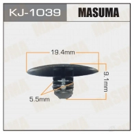 Клипса пластиковая MASUMA 1422886624 KJ-1039 Q9SF 0CN