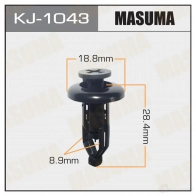 Клипса пластиковая MASUMA 1422886479 KJ-1043 M X5NU3B