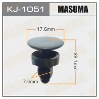 Клипса пластиковая MASUMA 1422886472 5V 4Q4O KJ-1051