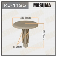 Клипса пластиковая MASUMA CB6L UBC 1422887256 KJ-1125