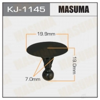 Клипса пластиковая MASUMA PYB6 U 1422886502 KJ-1145