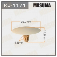 Клипса пластиковая MASUMA KJ-1171 1422886606 U2 FGK8