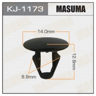Клипса пластиковая MASUMA 1422887207 KP KYX KJ-1173