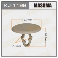 Клипса пластиковая MASUMA L7E4 BTT 1422886595 KJ-1199