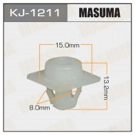 Клипса пластиковая MASUMA 1422886587 KJ-1211 Q PKNTUV