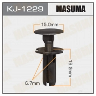 Клипса пластиковая MASUMA L 90BQ KJ-1229 1422886544