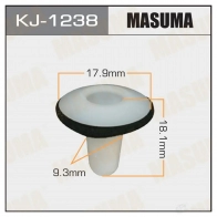 Клипса пластиковая MASUMA Y 3B1SJG 1422886538 KJ-1238