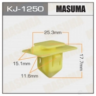 Клипса пластиковая MASUMA KJ-1250 1422886532 DA 38N