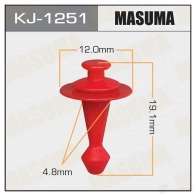 Клипса пластиковая MASUMA ZGSUJ Y 1422886531 KJ-1251