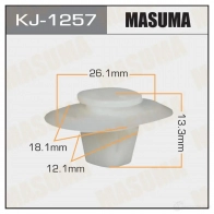Клипса пластиковая MASUMA 1422887267 KJ-1257 HG3C NH