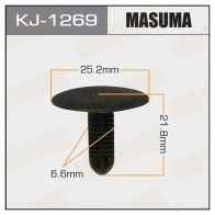 Клипса пластиковая MASUMA KJ-1269 1422886525 AKTT C