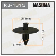 Клипса пластиковая MASUMA 1422887297 QE5 AU9D KJ-1315